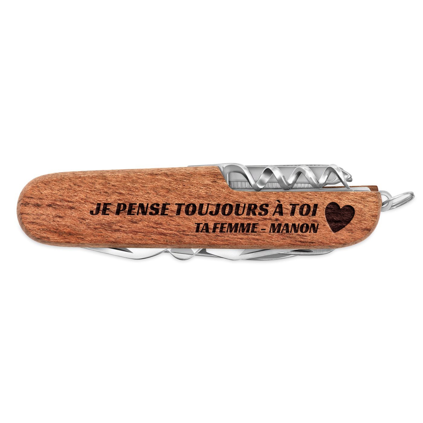 Couteau suisse personnalisé pour un mari pour l'anniversaire de mariage