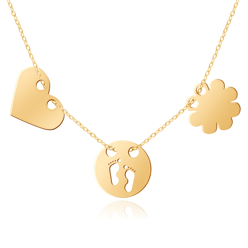Collier en or 8 carats avec gravure pour une amie