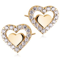 Boucles d'oreilles en or 8 carats pour une fiancée