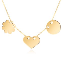 Collier en argent massif 925 (millièmes) plaqué or avec gravure pour mamie