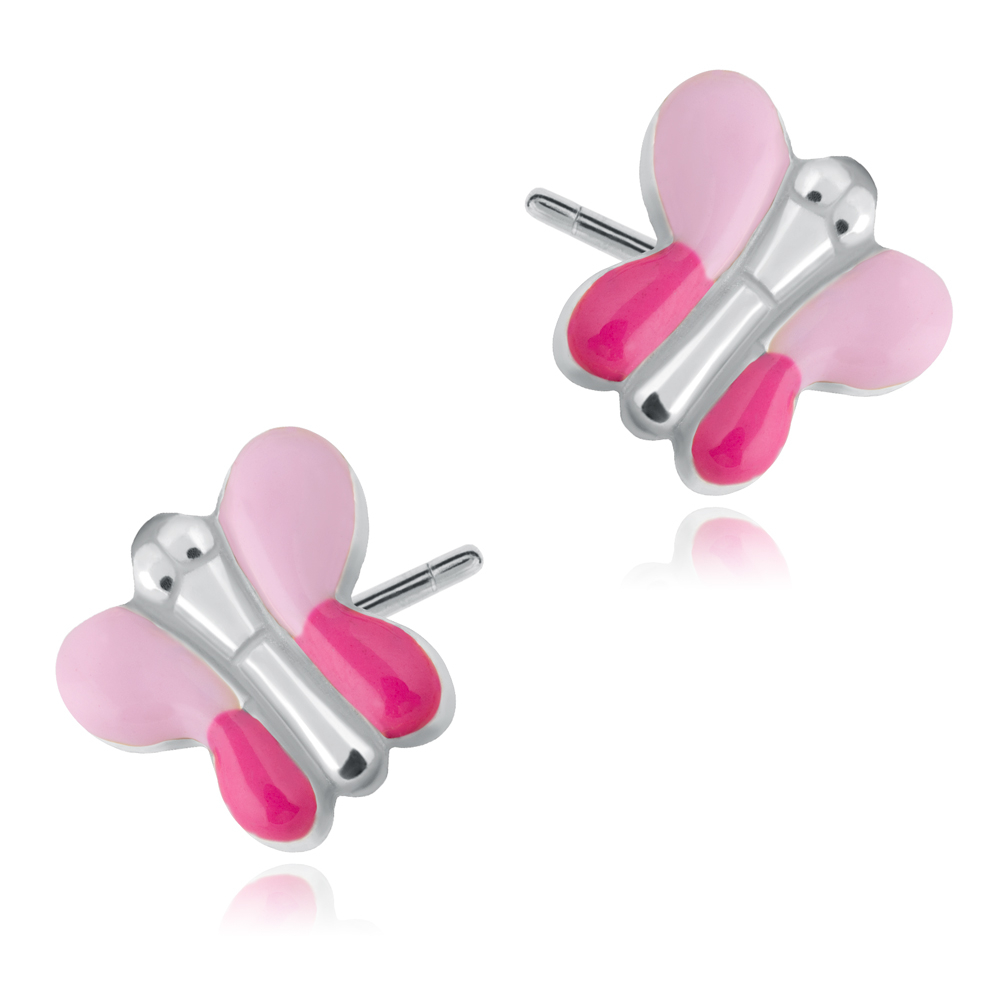Boucles d'oreilles en argent massif 925 (millièmes) pour une petite-fille