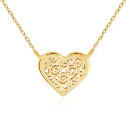 Collier en or 8 carats avec gravure pour maman