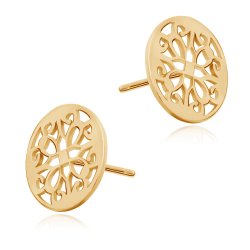 Boucles d'oreilles en argent massif 925 (millièmes) plaqué or pour une fille