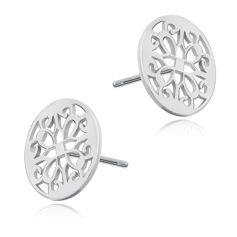 Boucles d'oreilles en argent massif 925 (millièmes) pour une fille